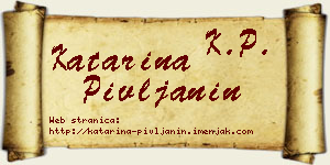 Katarina Pivljanin vizit kartica